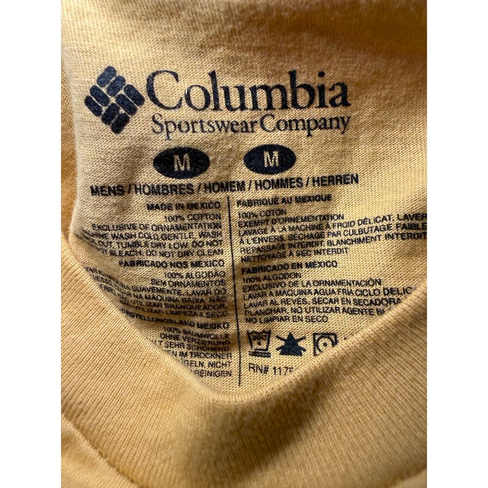 Columbia Cenat Graphic Tee, Mustard Yellow, Gorpcore Outdoors, Men's Medium, NWT - Picture 7 of 9